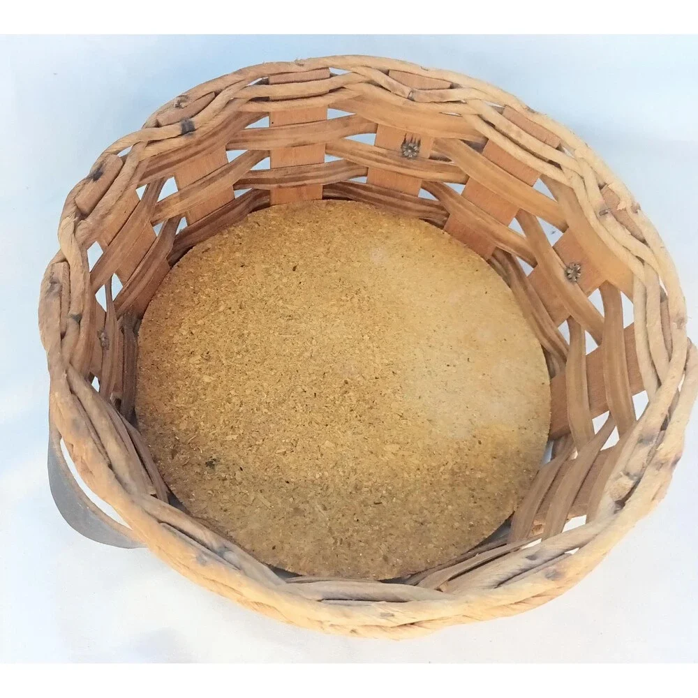 Vintage Pyrex Carrier Basket with Leather Handles